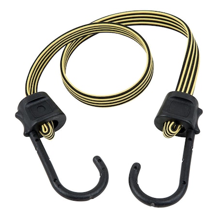 Homepage Yellow Flat Bungee Cord 24 x 0.315 in., 2PK HO2738816